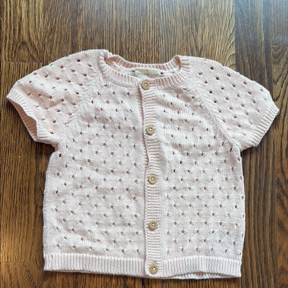 Pink Knitted Kids Cardigan